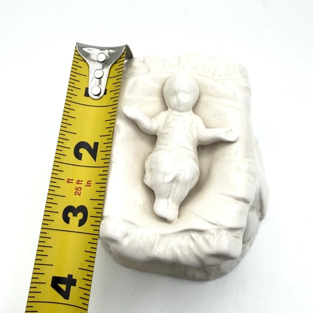 Vintage Holland Mold White Ceramic Nativity Set 4 Piece Mary Joseph Baby Jesus